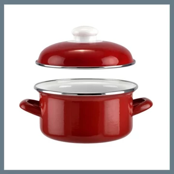 Perfect Home Casseruola sagomata da 20 cm con coperchio rosso 14217