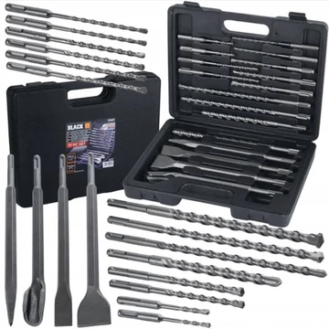 Set di punte e scalpelli BLACK SDS Plus, 17 pezzi – 33607