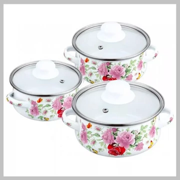 Set di pentole smaltate per induzione 6 pezzi Peterhof PH 15865