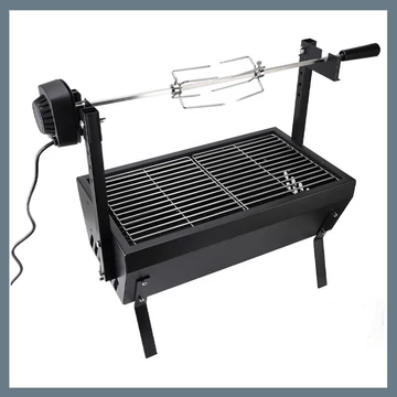Barbecue a Carbone con Spiedo Elettrico – 60 cm, Motore 230V – Modello 13036