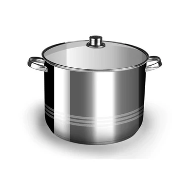 Pentola in Acciaio Inox Perfect Home 30 cm con Coperchio in Vetro – Capacità 16 Litri | Modello 13974