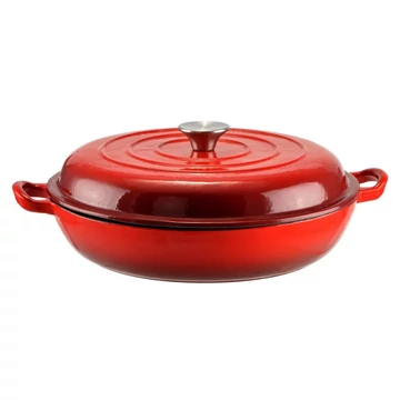 Perfect Home Padella in ghisa smaltata con coperchio 30 cm 14017