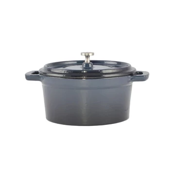 Perfect Home Casseruola in ghisa smaltata mini 14 cm Acciaio blu 28110