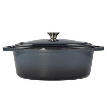 Perfect Home Arrosto in ghisa smaltata 32 cm Acciaio blu 92142