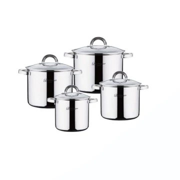 Bachmayer Set di pentole in acciaio inox da 8 pezzi BM15793