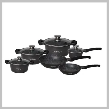 CHEFFINGER Set di pentole antiaderenti 10 pezzi – CF-DA1010