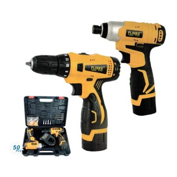 Set Avvitatore e Chiave a Impulsi a Batteria Flinke FK-8039 TWIN PACK
