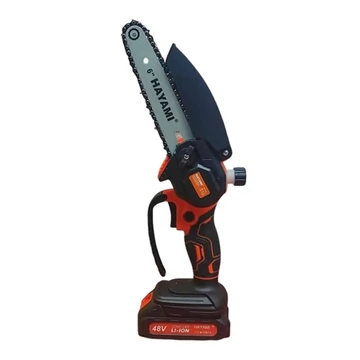 Motosega a batteria HAYAMI 6&quot; con lubrificazione automatica, 2 batterie Li-ion 48V HA-1001
