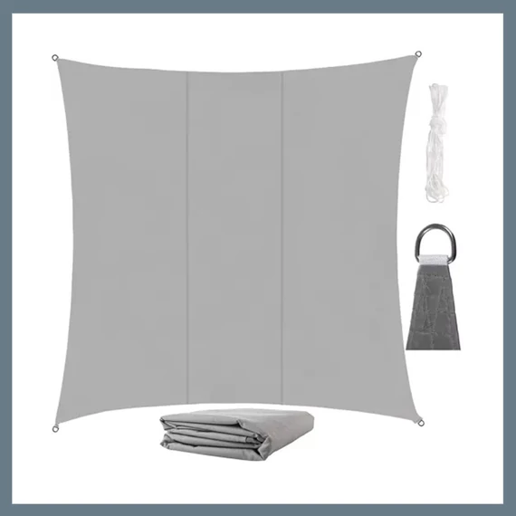 Tenda parasole quadrata Gardlov 3,6 × 3,6 m, grigia con protezione UV 00023164