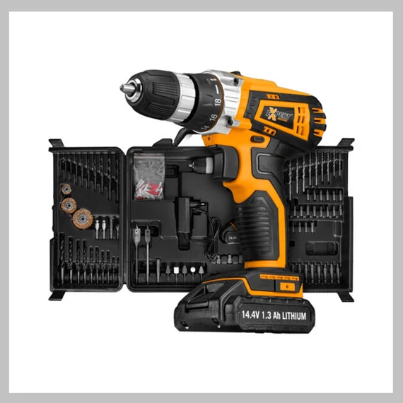 Trapano Avvitatore a Batteria EXPERT 14,4V con Kit da 90 Pezzi – NXCD1490