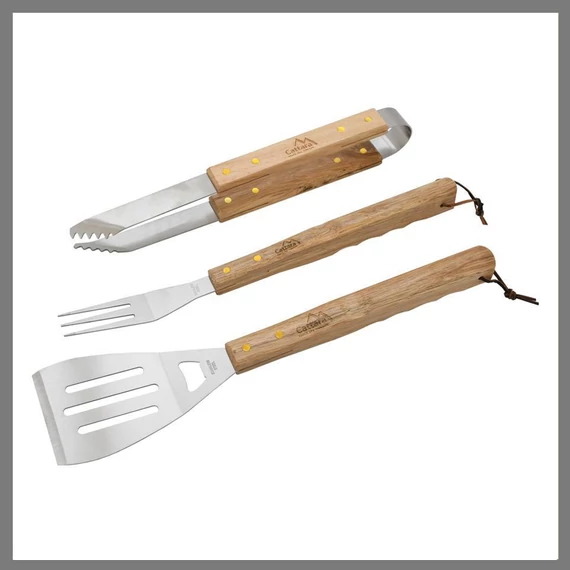 Set di utensili da barbecue CATTARA WOOD – 3 pezzi – Modello 13108
