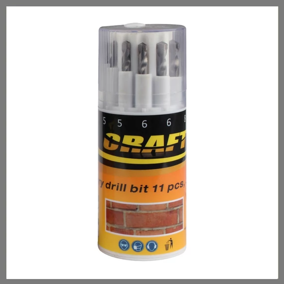 Set di Punte a Spirale HSS per Muratura – 11 Pezzi (3–10 mm) – 6381