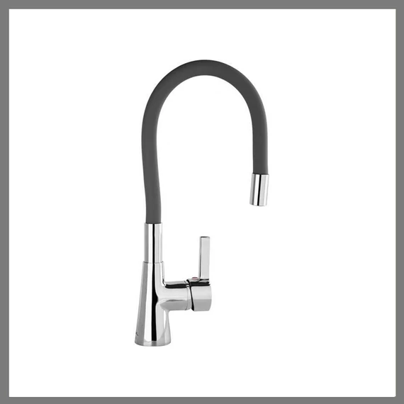 Rubinetto da cucina TO-75711 con tubo flessibile grigio scuro
