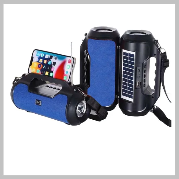 Speaker Bluetooth solare JSJZ Z20 con radio FM, ingresso USB, TF e AUX, luci LED