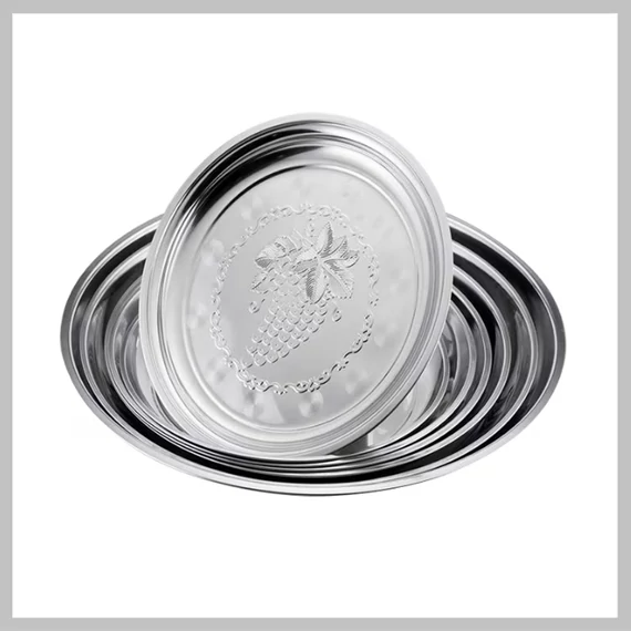 Vassoio rotondo in acciaio inox 45 cm | Victor V-DYP45H