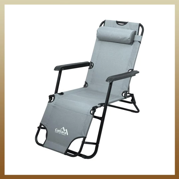 Lettino/sedia pieghevole COMFORT grigio – 13514