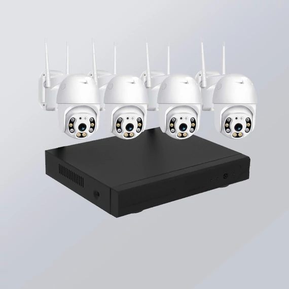 Sistema di videosorveglianza a 4 telecamere – interno/esterno con visione notturna