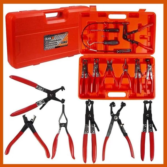 BLACK – Set di pinze per fascette stringitubo da 9 pezzi – Codice 18203