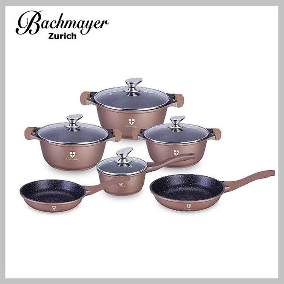 Set di pentole antiaderenti Bachmayer – 10 pezzi, colore bordeaux BM-7810