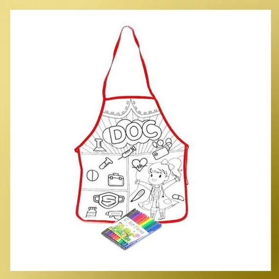 Grembiule da colorare per bambini – 36 x 45 cm (cod. 445160)