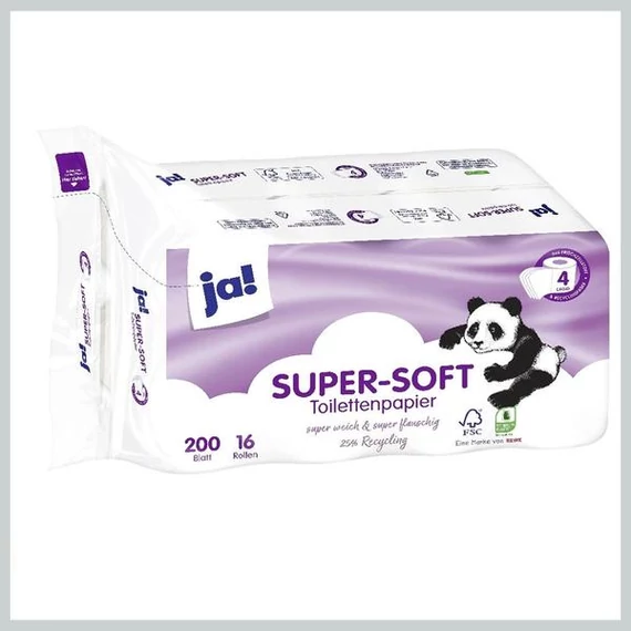 ja! Carta igienica SUPER-SOFT, 4 veli – 16 rotoli – 7644482