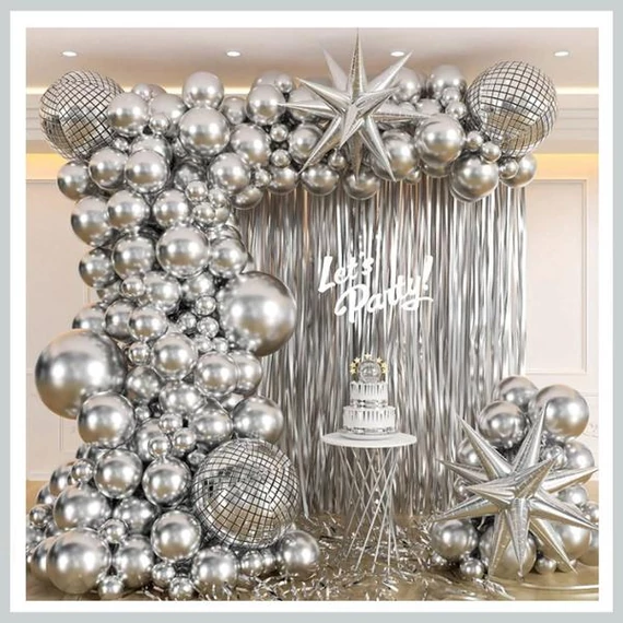 Set Arco di Palloncini Argento – 119 Pezzi 36754203