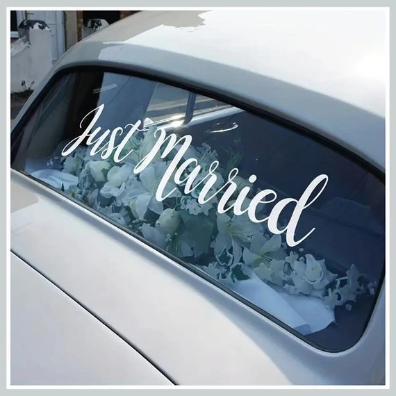 Adesivo Auto “Just Married” FF39512