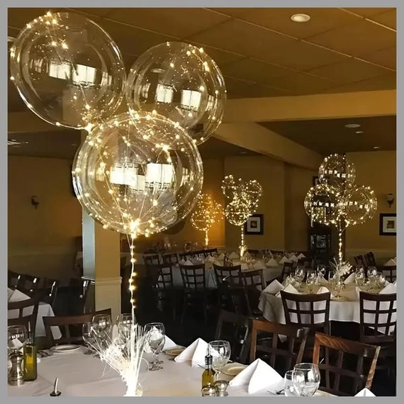 Set Palloncini Luminosi a LED – 10 Pezzi, Trasparenti TA741157