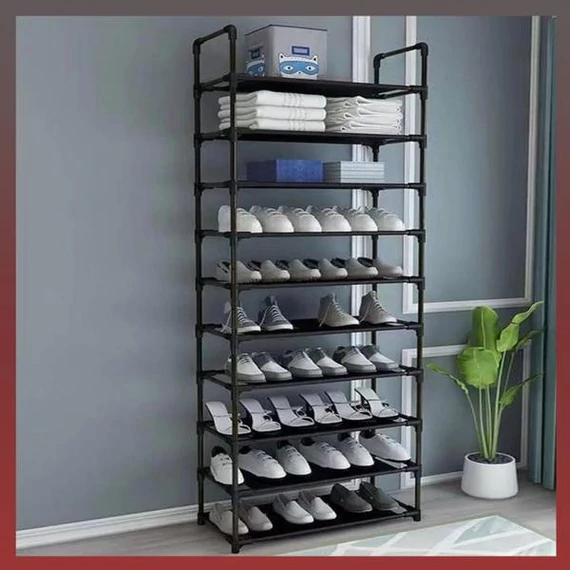 Scarpiera a 10 ripiani – 58×28×175 cm – Mod. 87095.7