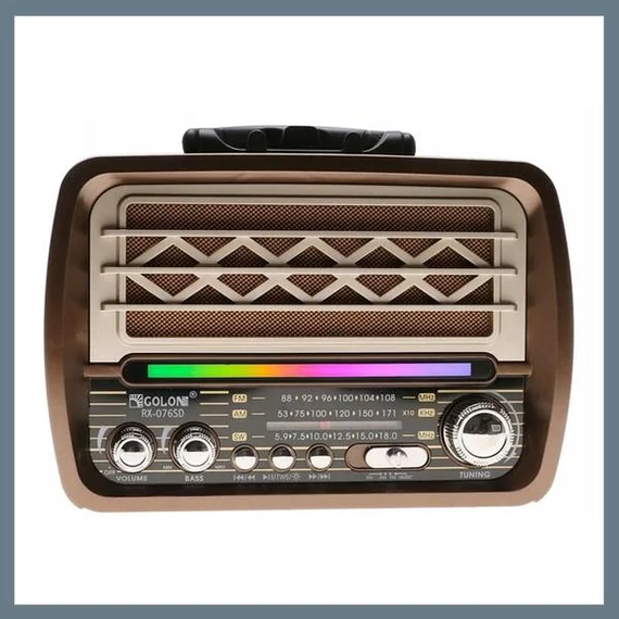 Radio portatile in stile retrò RX-076D – con Bluetooth, pannello solare e USB