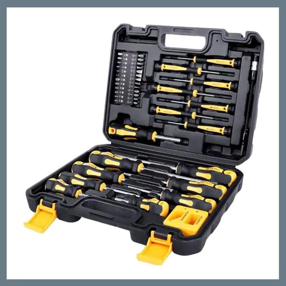 Set Professionale di Cacciaviti da 43 Pezzi con Porta-inserti Magnetico QY43363