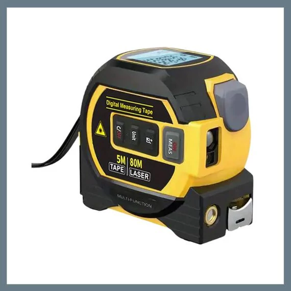 Telemetro Laser MIGPRC da 80 m con Metro a Nastro in Acciaio da 5 m – YQ05674-80