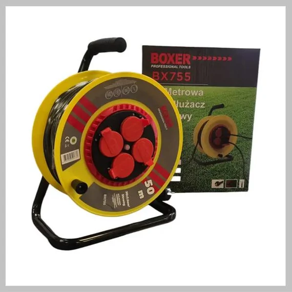 Prolunga su Tamburo in Plastica BOXER BX-755 – 50 m, 2950W, con Blocco di Sicurezza