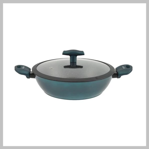 Perfect Home Sea Line – Teglia Antiaderente con Coperchio in Vetro, 28 cm, per Induzione (Modello 15555)