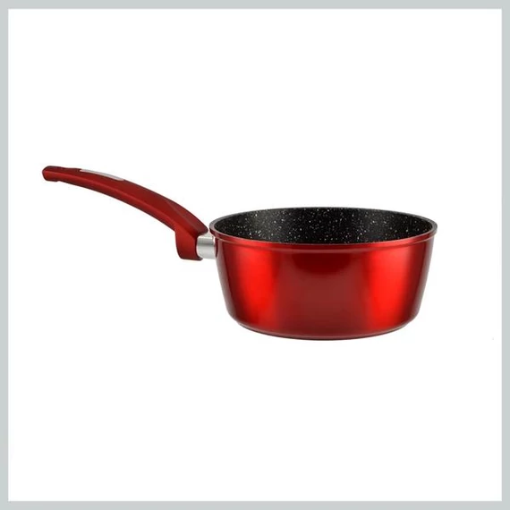 Perfect Home Metal Red Line – Casseruola con Manico in Alluminio Antiaderente, 18 Centimetri, per Induzione, senza Coperchio (Modello 15713)