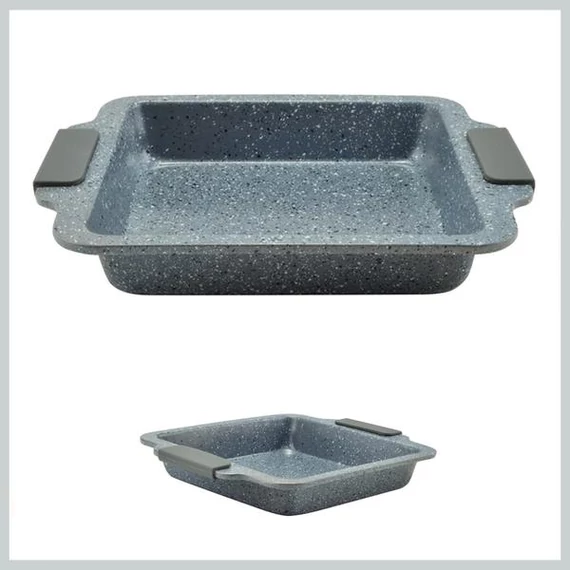 Perfect Home – Teglia con Rivestimento Antiaderente e Manici in Silicone, 27×22,5 cm (Modello 19134)