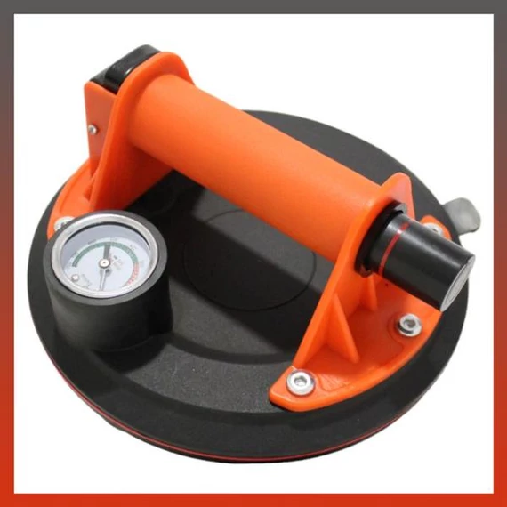 KrafTech KT CLW 4A – Ventosa Professionale da 8 Pollici con Manometro