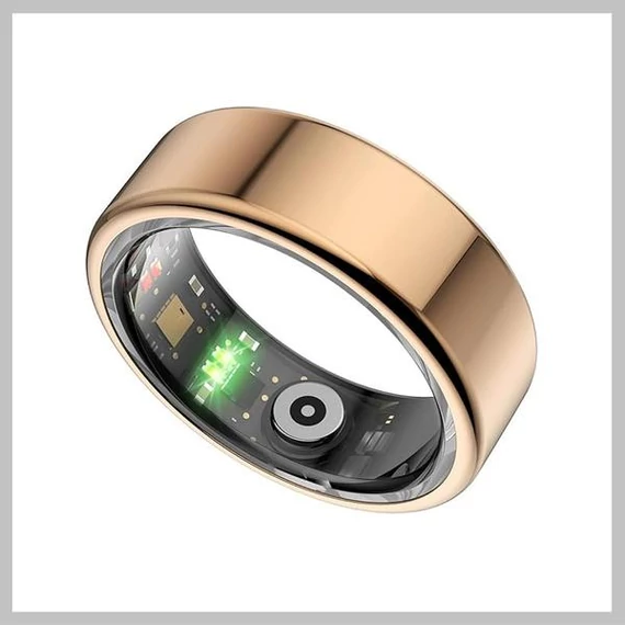 Anello Fitness Intelligente – Oro, Taglia 8 – Modello Holm-8590
