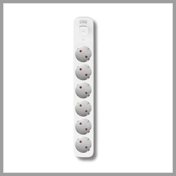 Multipresa Winning Star – 6 prese con interruttore – Modello ST-1016