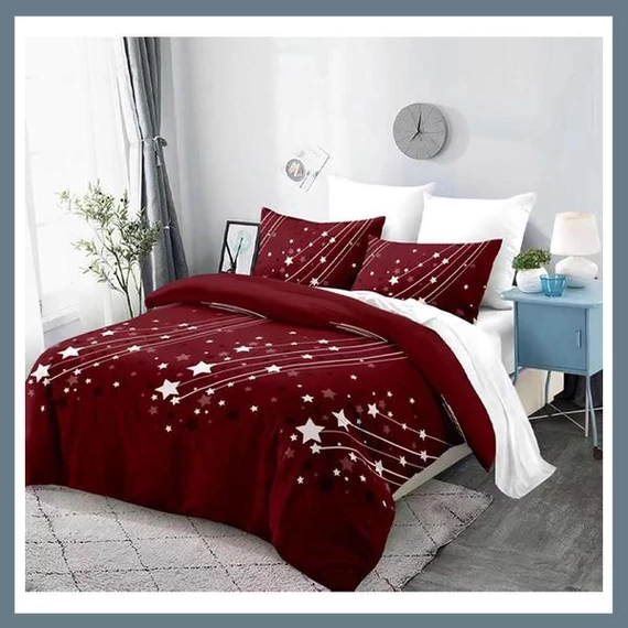 Set Biancheria da Letto Moon 7 Pezzi – Bordeaux – Modello MOON1