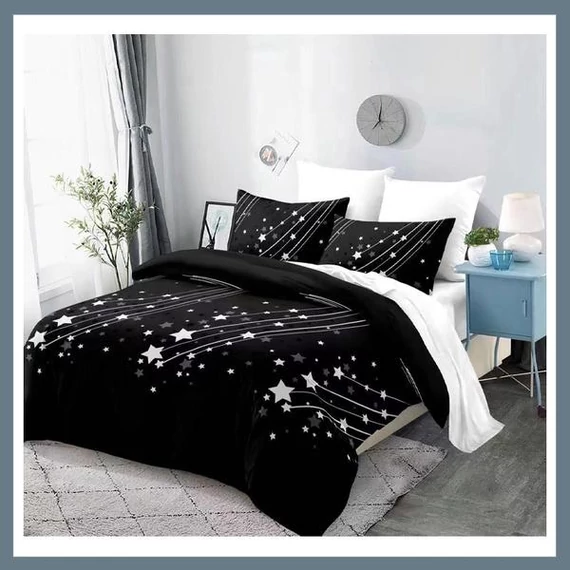 Set Biancheria da Letto Moon 7 Pezzi – Nero – Modello MOON3