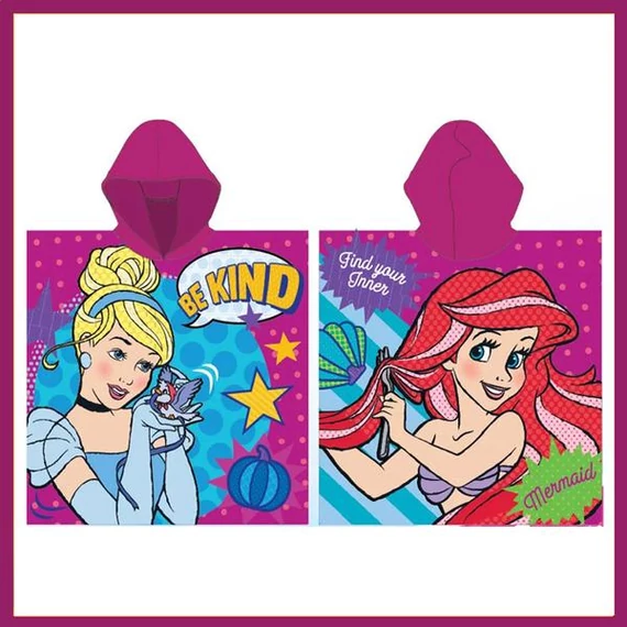 Poncho asciugamano da spiaggia Disney Principesse – 55×110 cm (Asciugatura rapida) – EXK335431