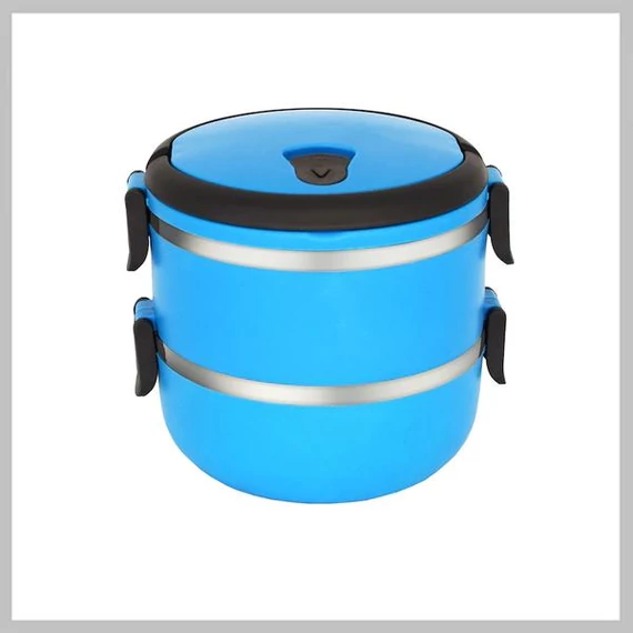 Portapranzo termico a 2 scomparti in acciaio inox Victor – Blu V-FH082K