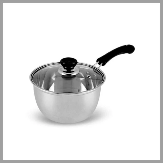 Casseruola in acciaio inox con coperchio in vetro Victor 1 L V-RZL16Ms – 16 cm