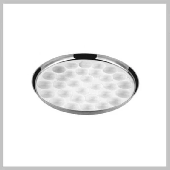 Vassoio rotondo in acciaio inox Victor 30 cm V-TP0512