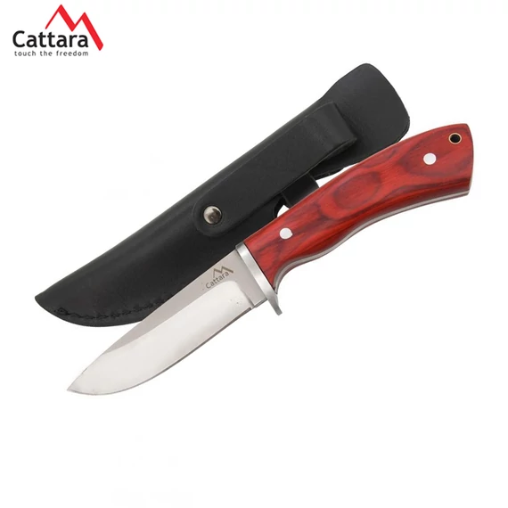 CATTARA TRAPPER – Coltello da caccia 21 cm con fodero in pelle – 13255