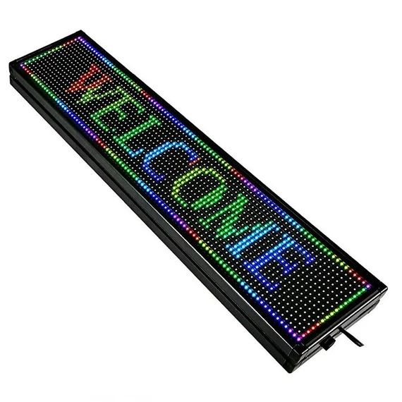 Insegna LED RGB Programmabile – 100 × 20 cm, Display Multicolore per Testi e Immagini TFG-005