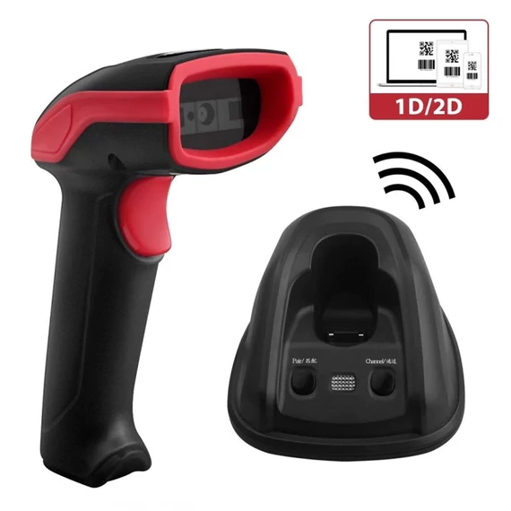 BP 2D Lettore di Codici a Barre Wireless – Portata fino a 400 m, USB Plug & Play X8801