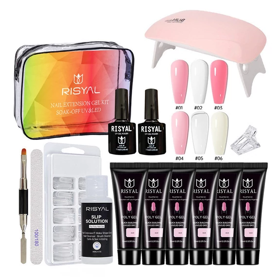 Risyal Set Professionale per Manicure con Gel – Completo per Ricostruzione Unghie holm8265