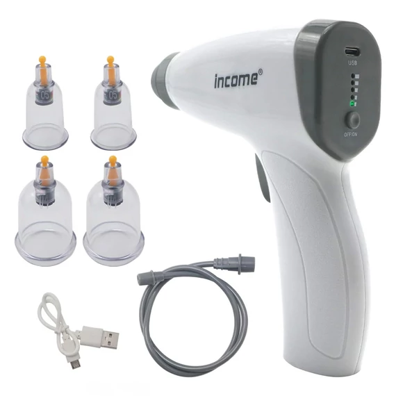 Coppettazione Elettrica con Vuoto – Set Massaggio 4 Testine per Uso Domestico holm8521